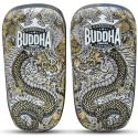 Buddha S Leren gebogen Dragon Muay Thai-pads - wit