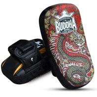 Buddha S Leren gebogen Dragon Muay Thai-pads - rood