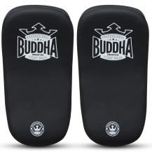 Buddha S Curved Leather Muay Thai Pads Thailand - mat zwart (paar)