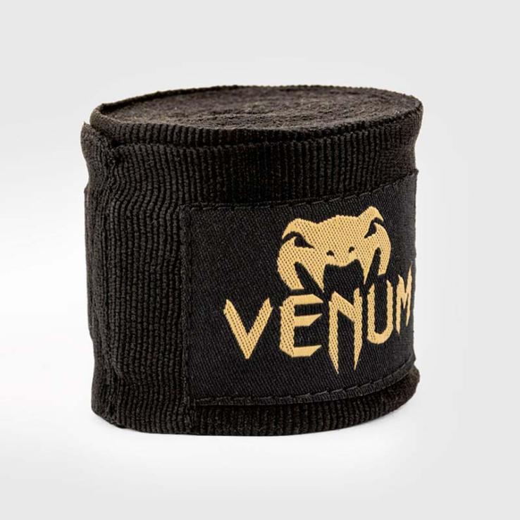 Venum boksbandages zwart/goud (Paar)